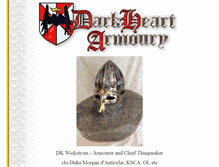 Tablet Screenshot of darkheartarmoury.com